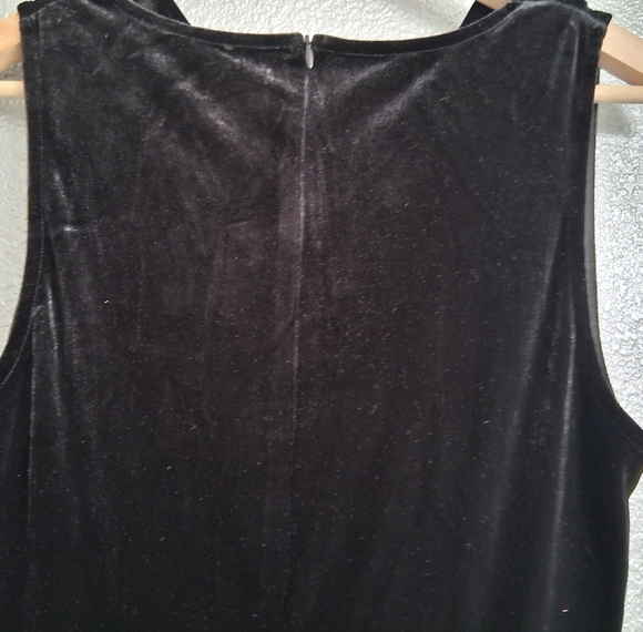 NWT Elegant Black Velvet Cowl Neck Maxi Dress Size 10 - Picture 6 of 10